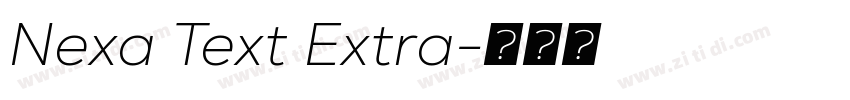 Nexa Text Extra字体转换 Nexa Text Extra字体转换